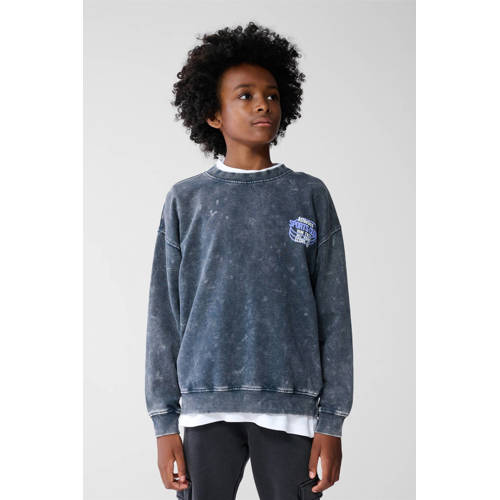 Shoeby sweater met backprint grijs afbeelding