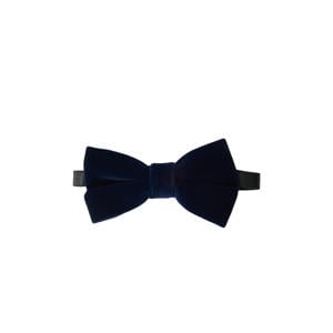 fluwelen vlinderdas donkerblauw