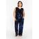 YOEK mesh mouwloze top blauw
