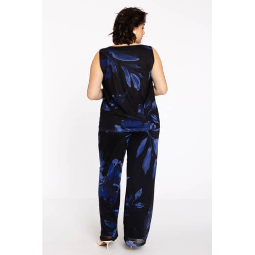 YOEK mesh mouwloze top blauw afbeelding