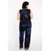 YOEK regular high waist casual broek blauw