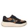 Rieker chunky sneakers met panterprint zwart/cognac