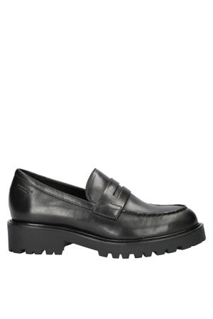Kenova chunky leren loafers zwart