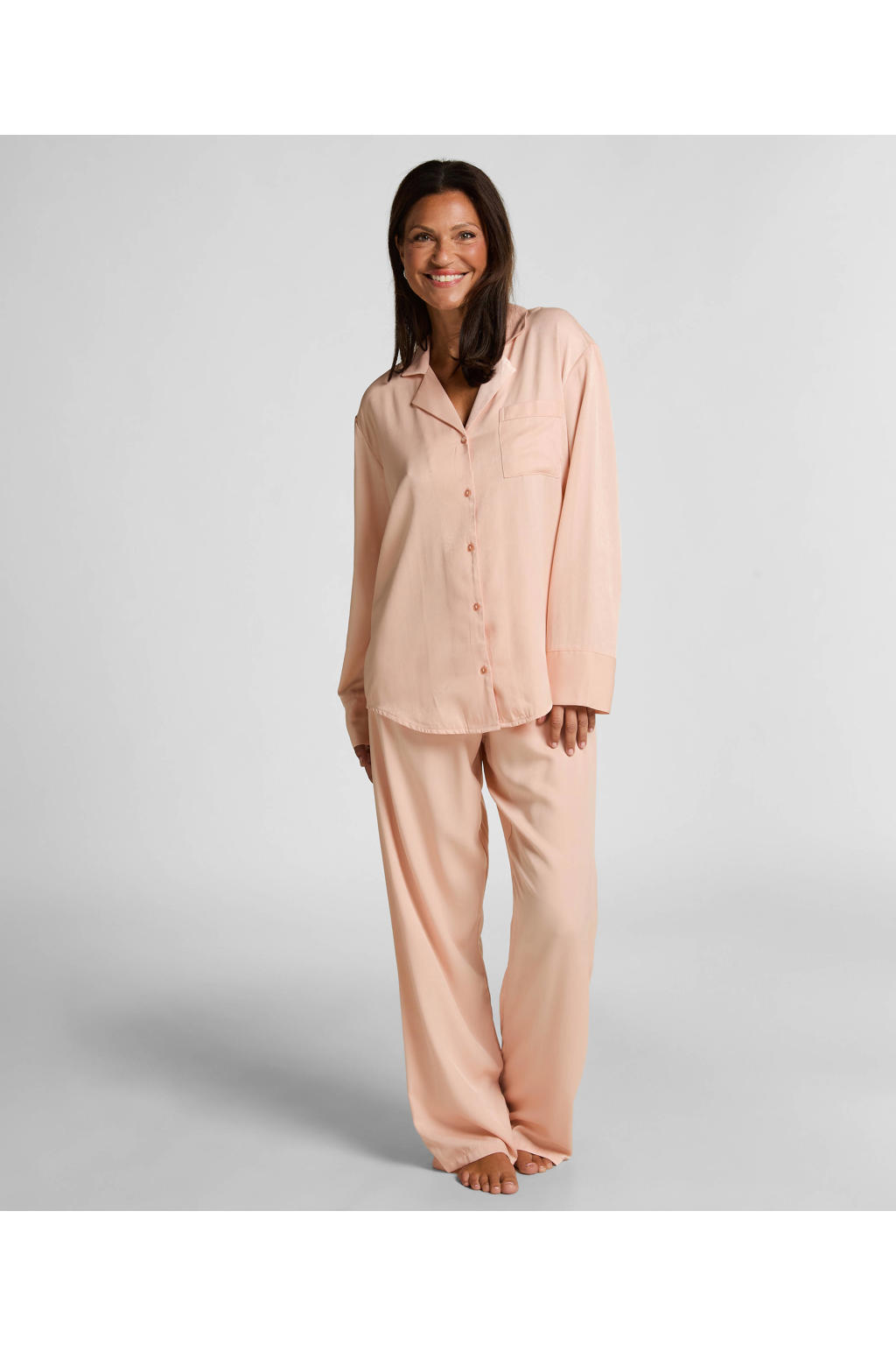 Hunkemöller satijnlook pyjamatop Ayla roze