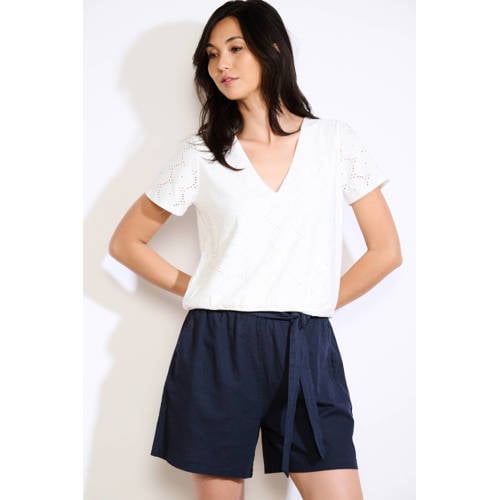 LOLALIZA T-shirt wit broderie afbeelding