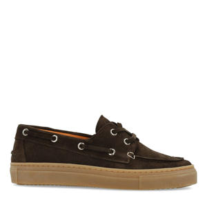suède bootschoenen donkerbruin