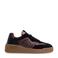 Manfield suède sneakers zwart/brons