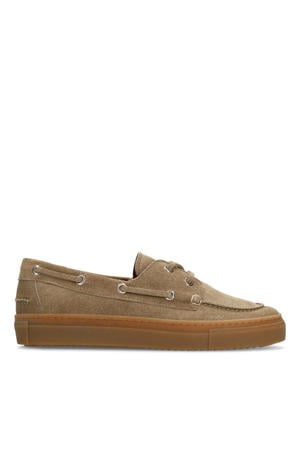 suède bootschoenen beige