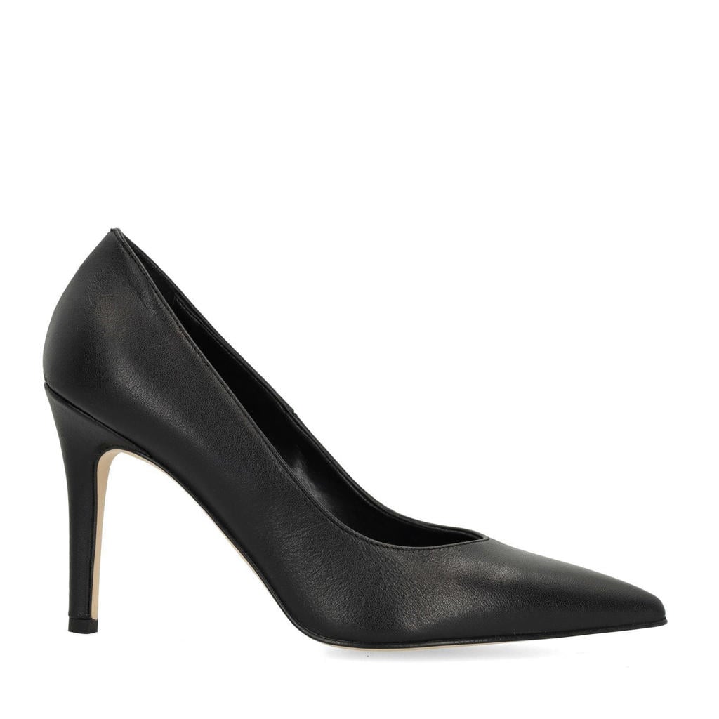 Zwarte dames Manfield leren pumps