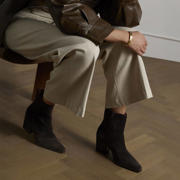thumbnail: Manfield suède cowboylaarzen bruin