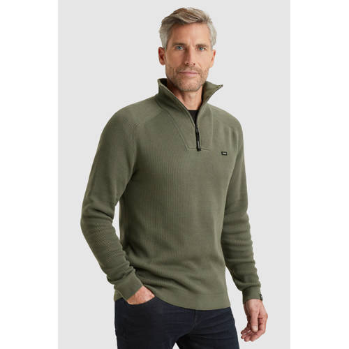 Vanguard trui met ingebreid patroon donkergroen afbeelding