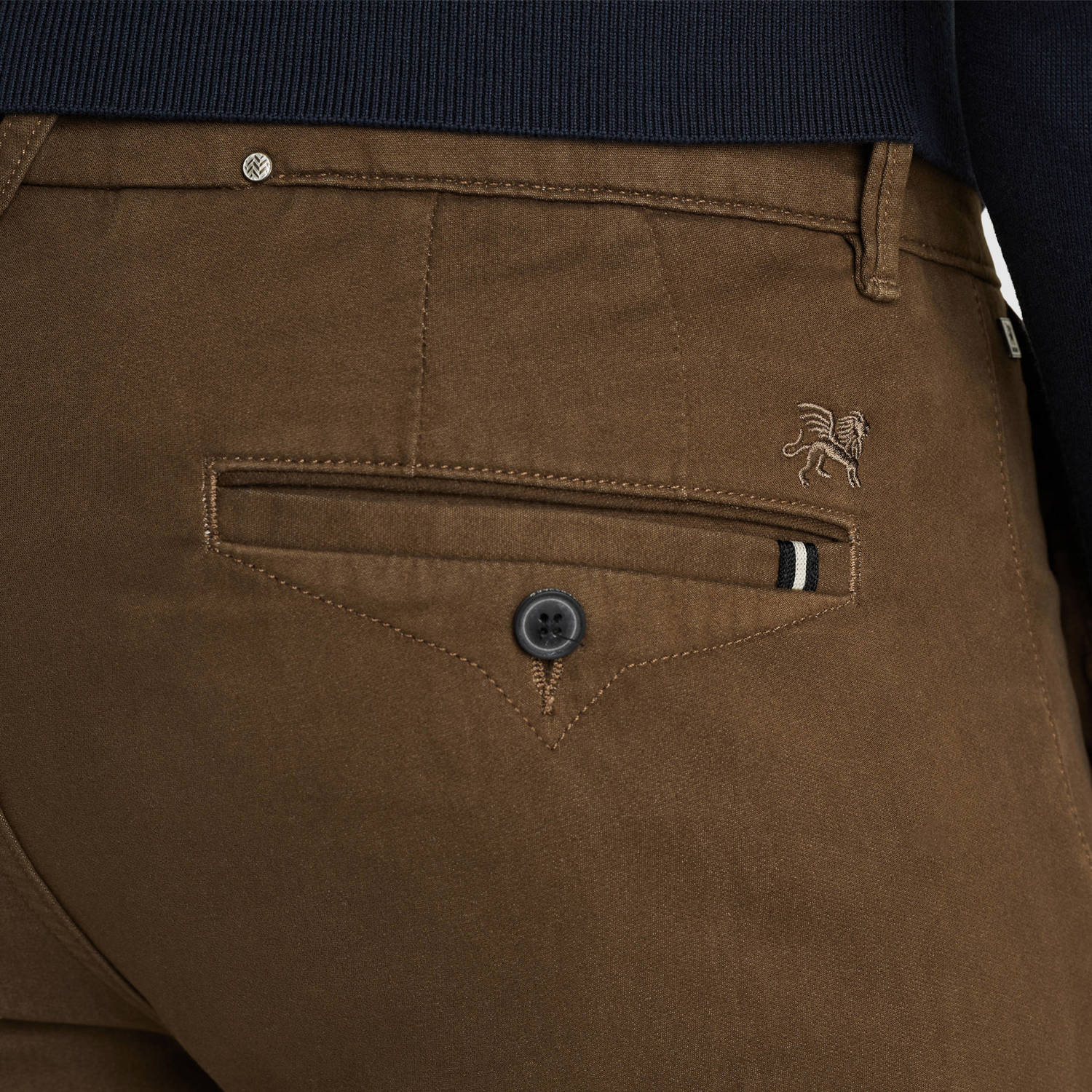 Vanguard regular chino donkerbruin