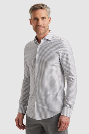 Slim gestreepte casual overhemd blauw
