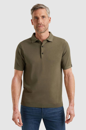 regular polo gebreid kaki