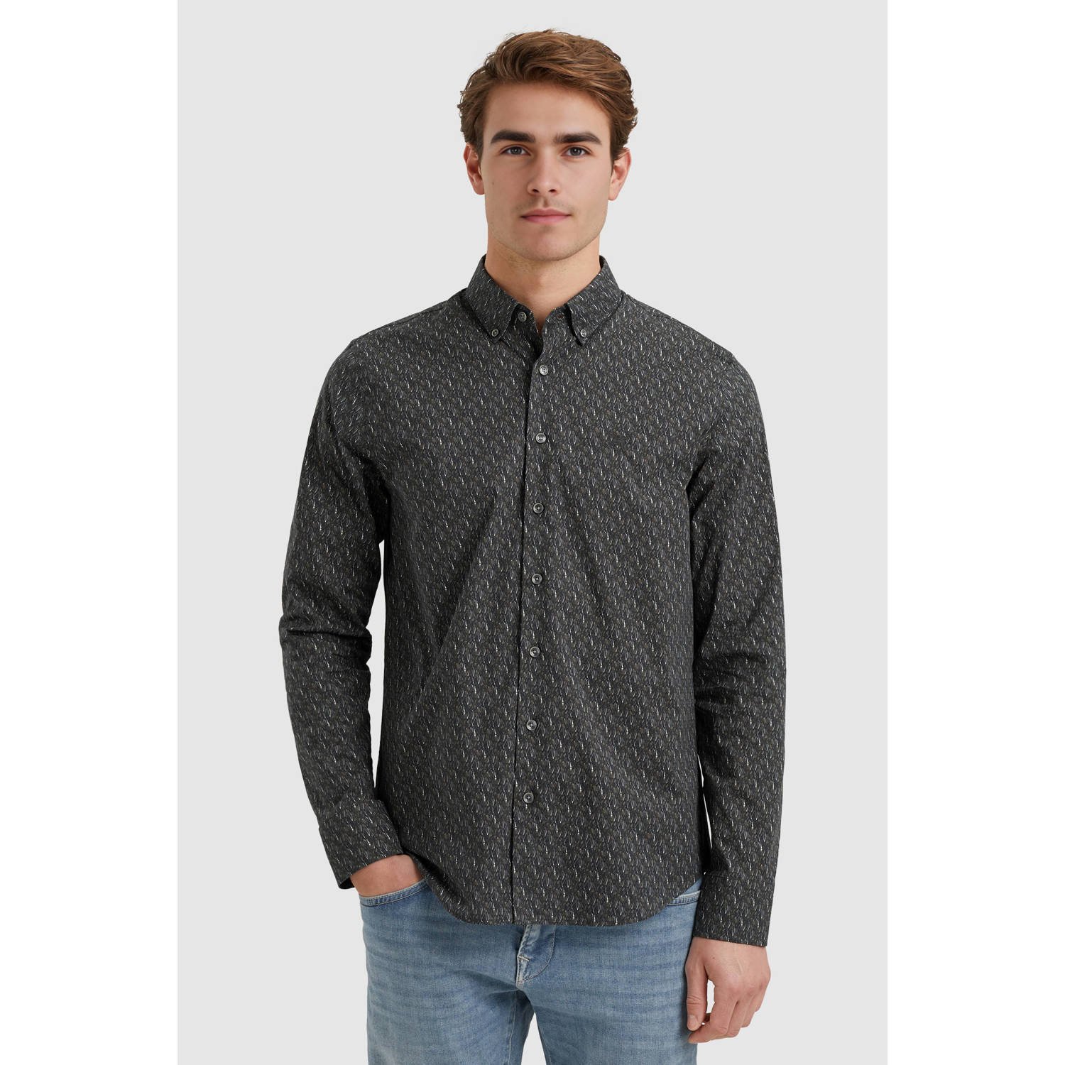 Vanguard casual overhemd donkerblauw
