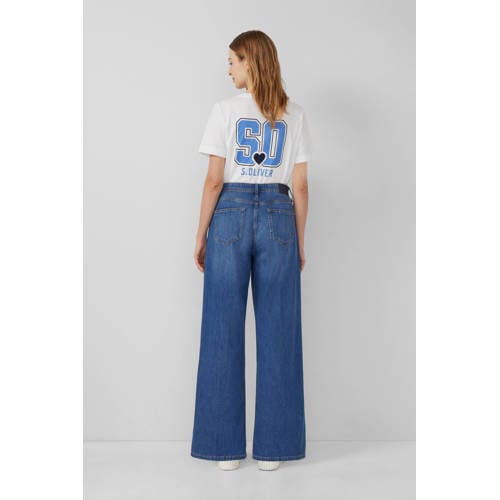 s.Oliver wide leg jeans blauw afbeelding