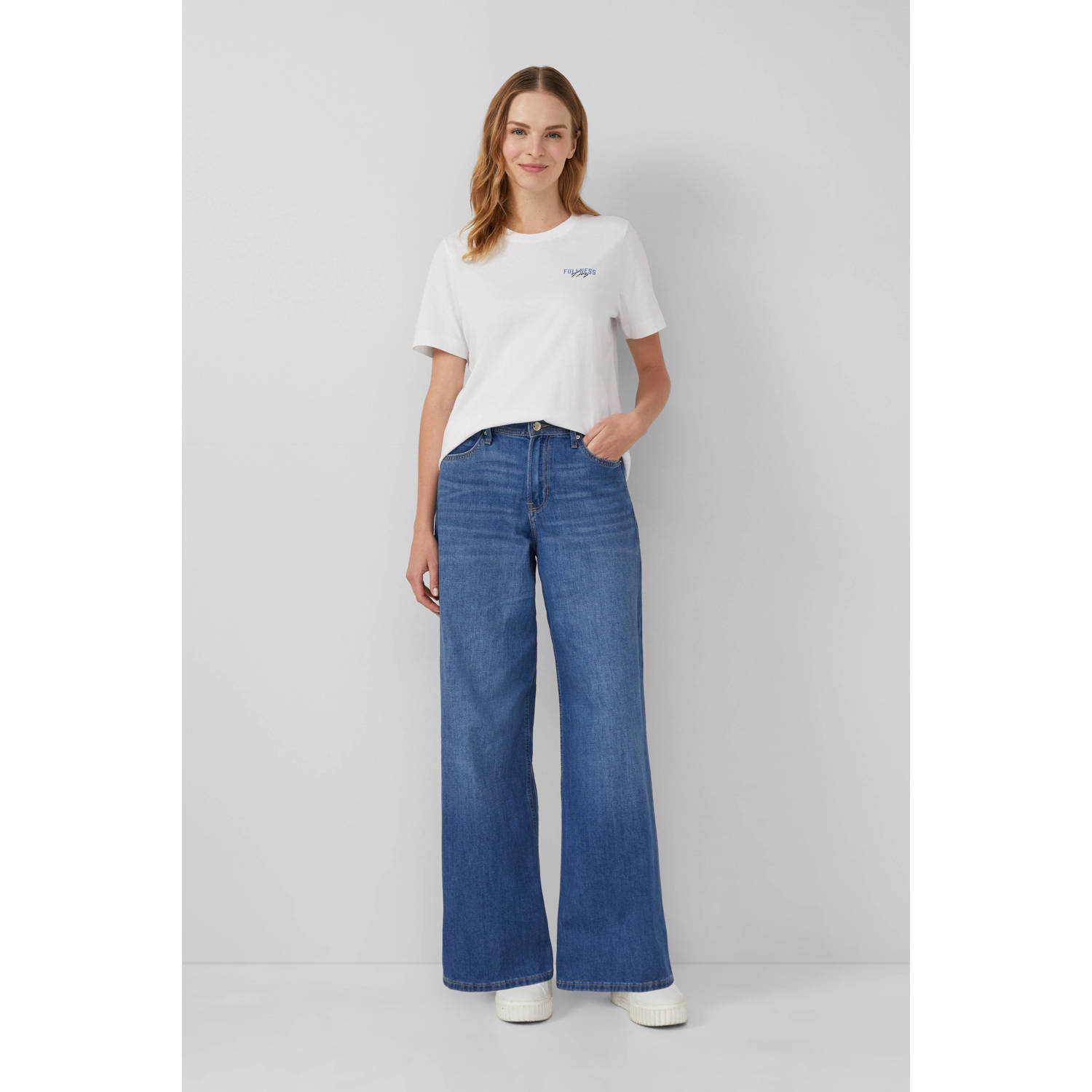 s.Oliver wide leg jeans blauw