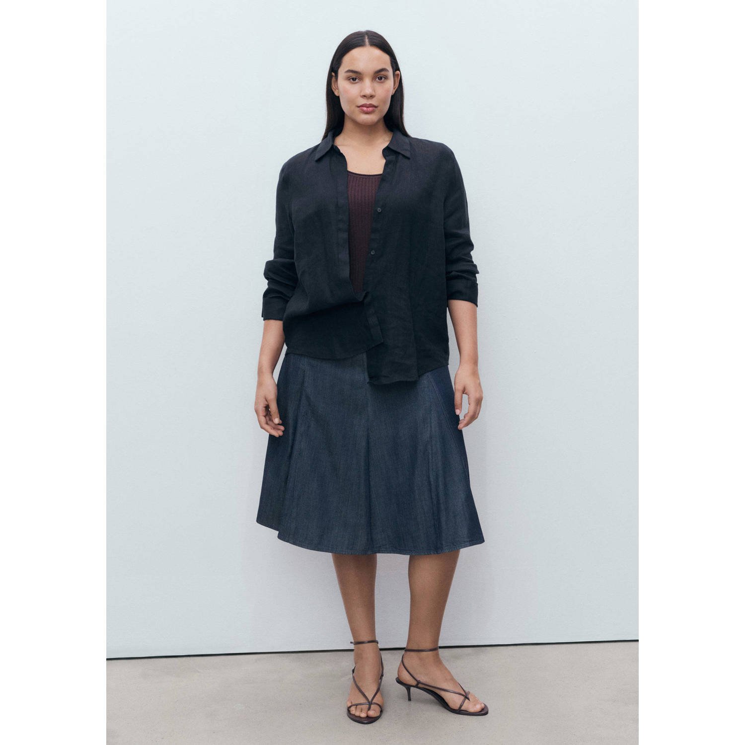 Mango spijkerrok dark blue denim