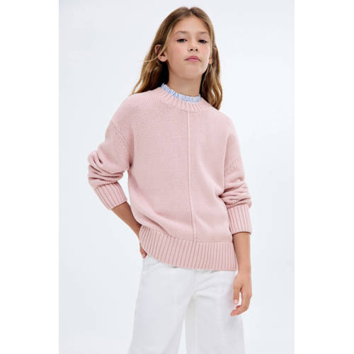 Mango Kids trui lichtroze gebreid afbeelding