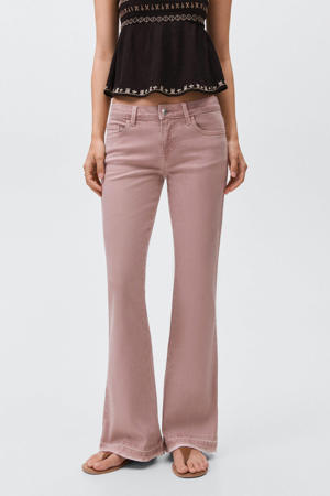 flared jeans roze