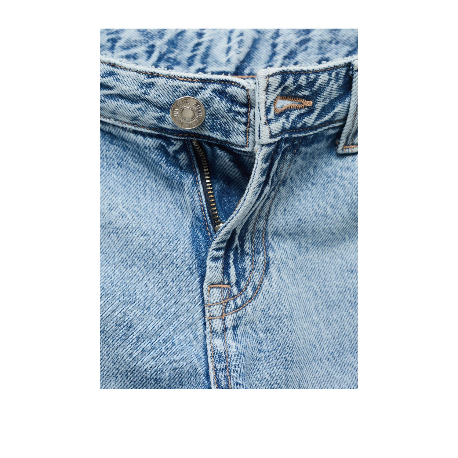 MANGO TEEN low waist wide leg jeans light blue denim