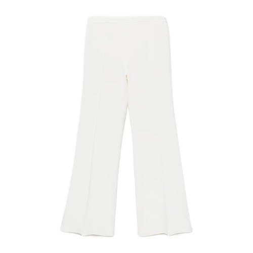 Mango flared high waist flared broek met wol wit afbeelding