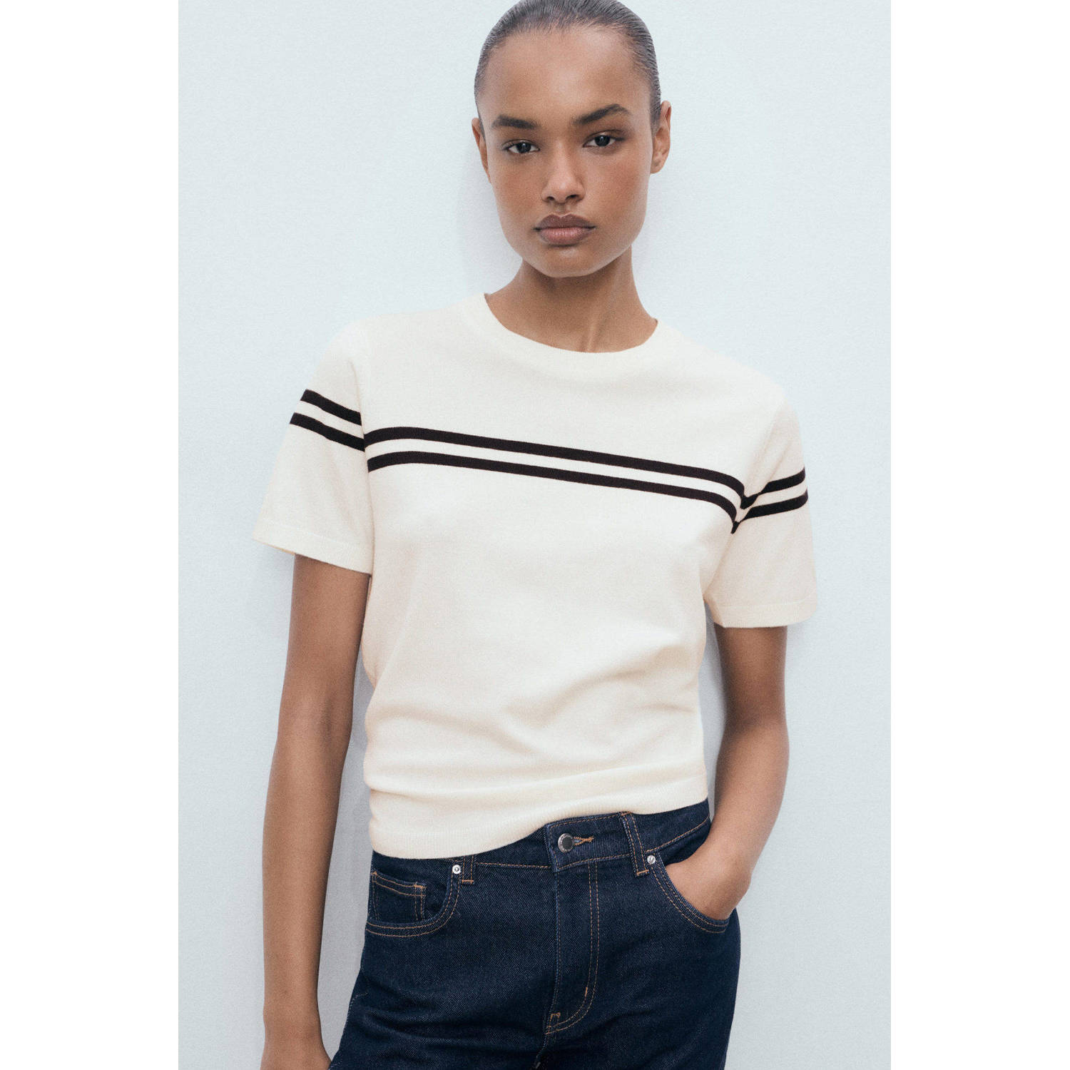 Mango top beige