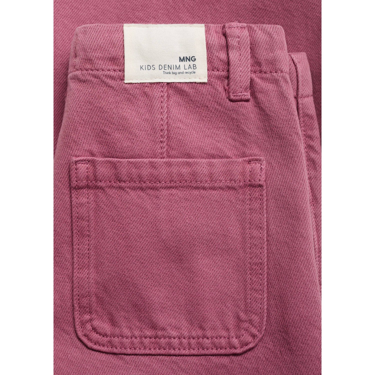 Mango Kids wide leg casual broek donkerrood