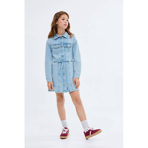 Mango Kids denim spijkerjurk light blue denim afbeelding