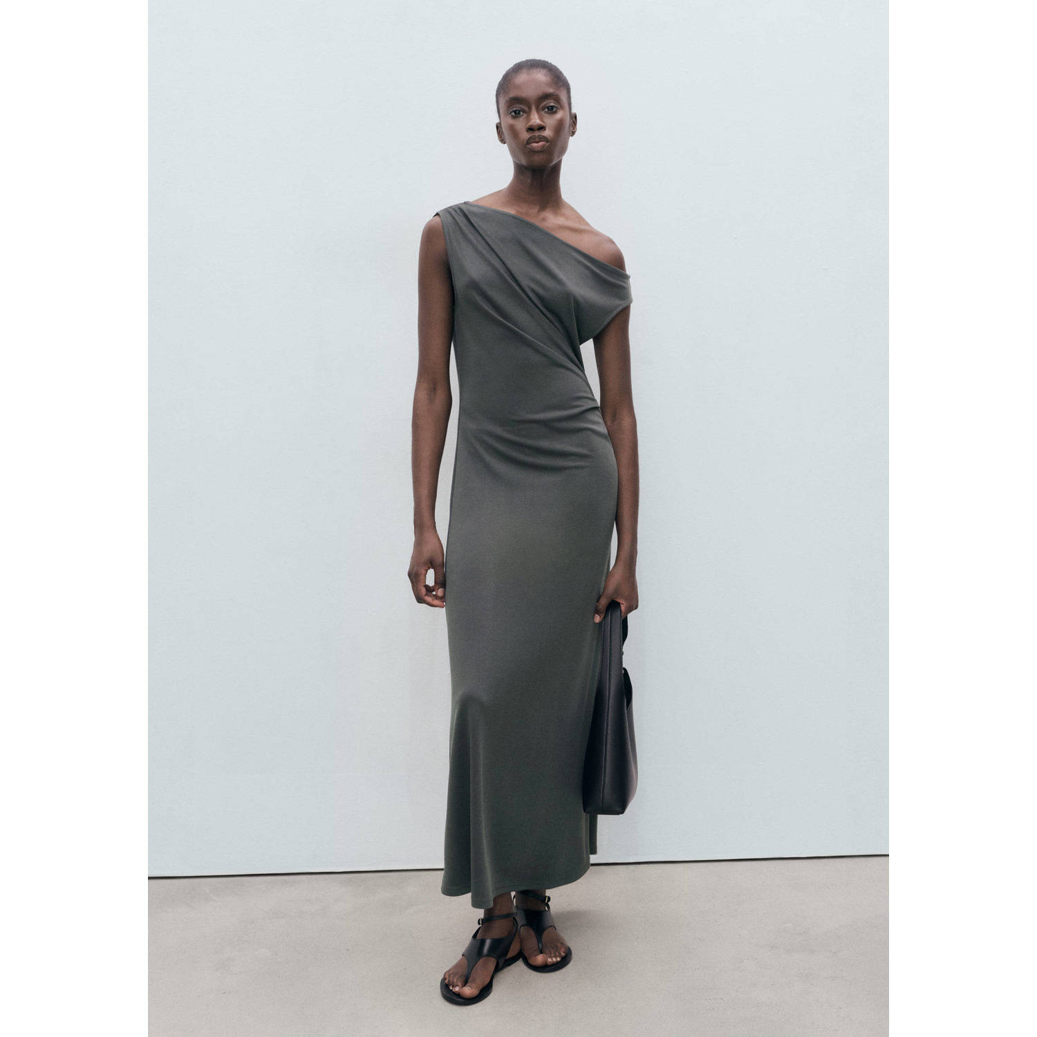 Mango maxi jurk antraciet