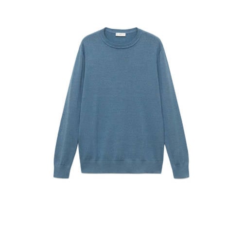 MANGO TEEN trui blauw fijn gebreid afbeelding