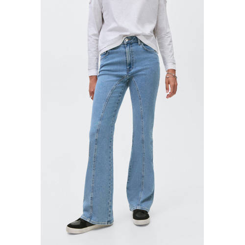 MANGO TEEN flared jeans medium blue denim afbeelding