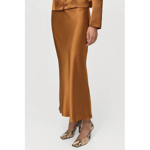 Mango midi rok cognac afbeelding