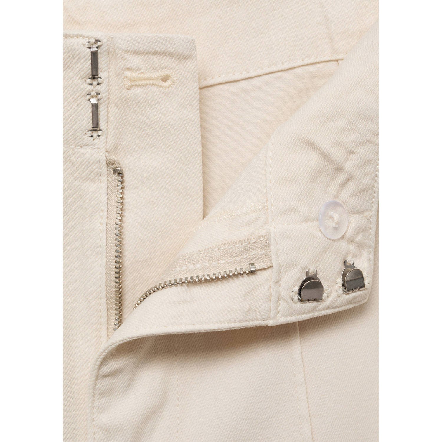 Mango high waist wide leg jeans beige