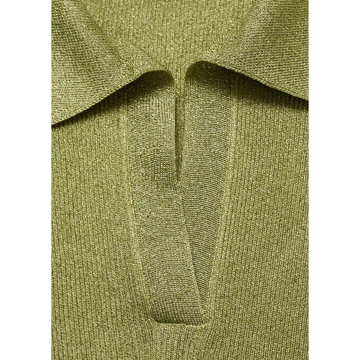 Mango top groen met lurex