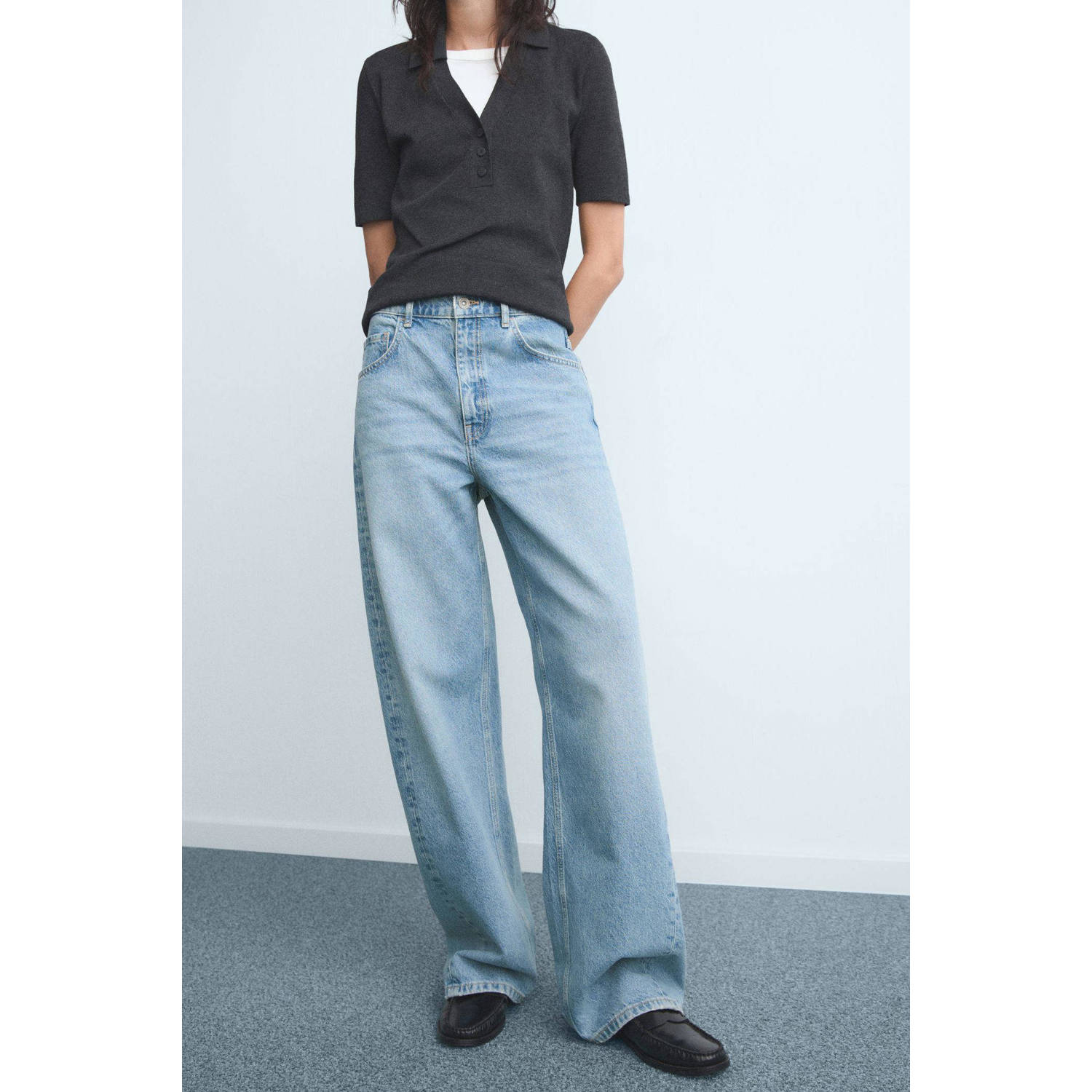 Mango light blue denim