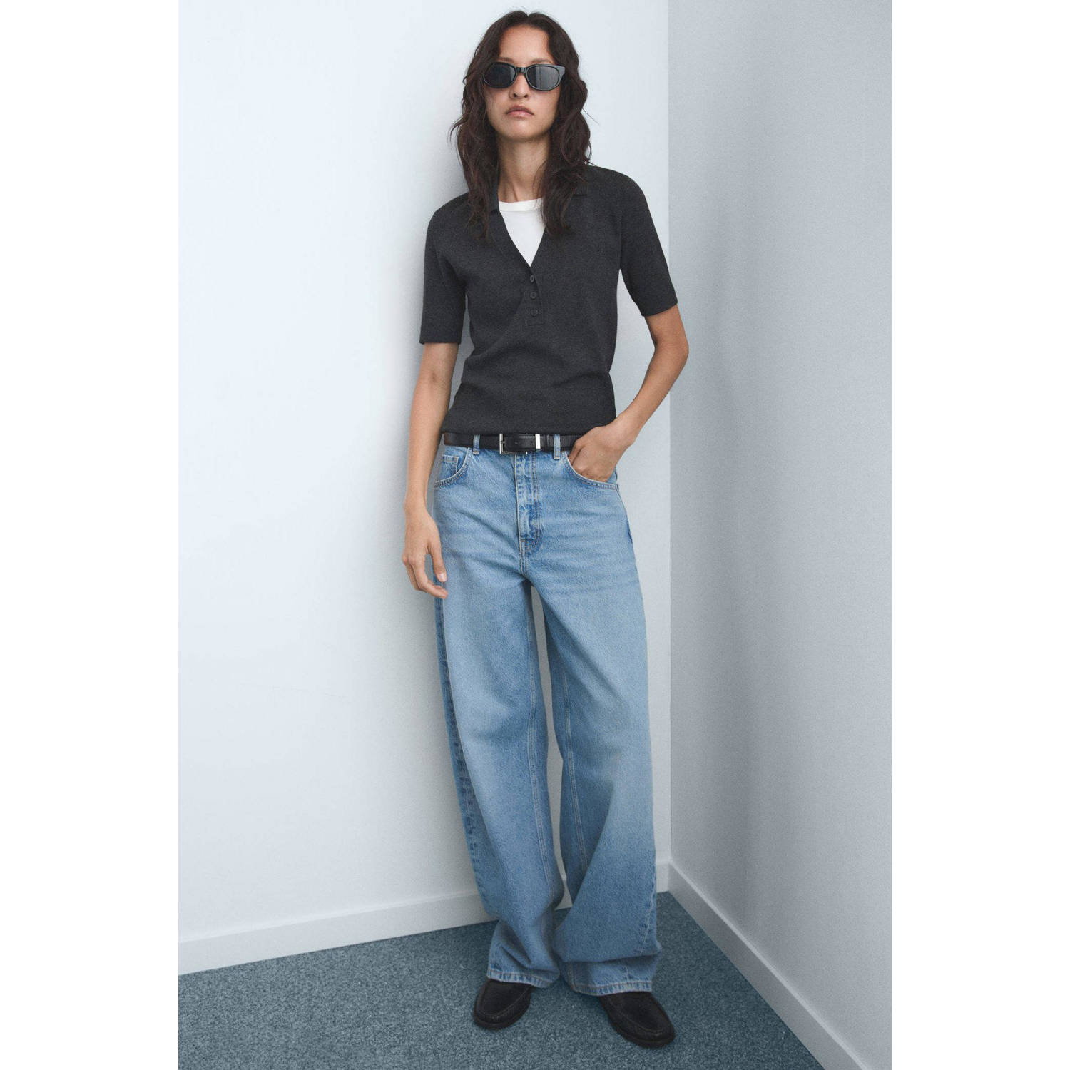 Mango light blue denim