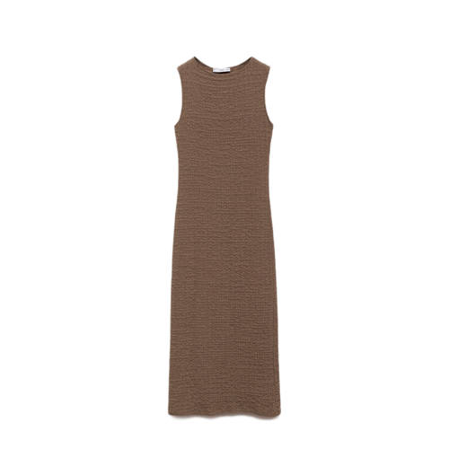 Mango bodycon jurk bruin afbeelding