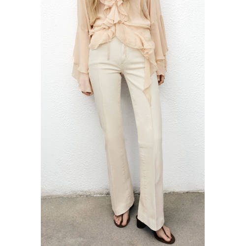 Mango flared jeans beige afbeelding
