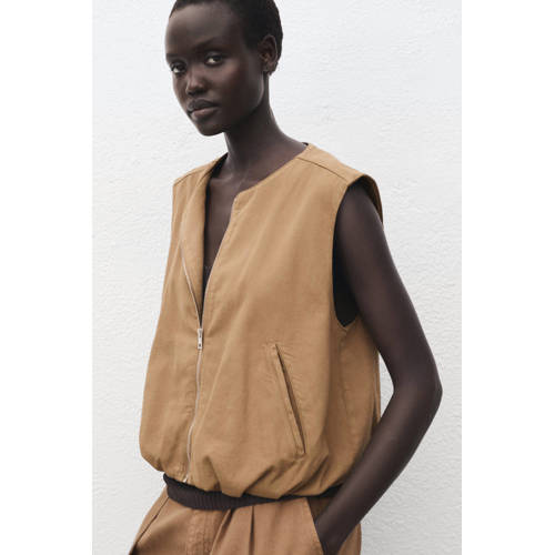 Mango gilet bruin afbeelding
