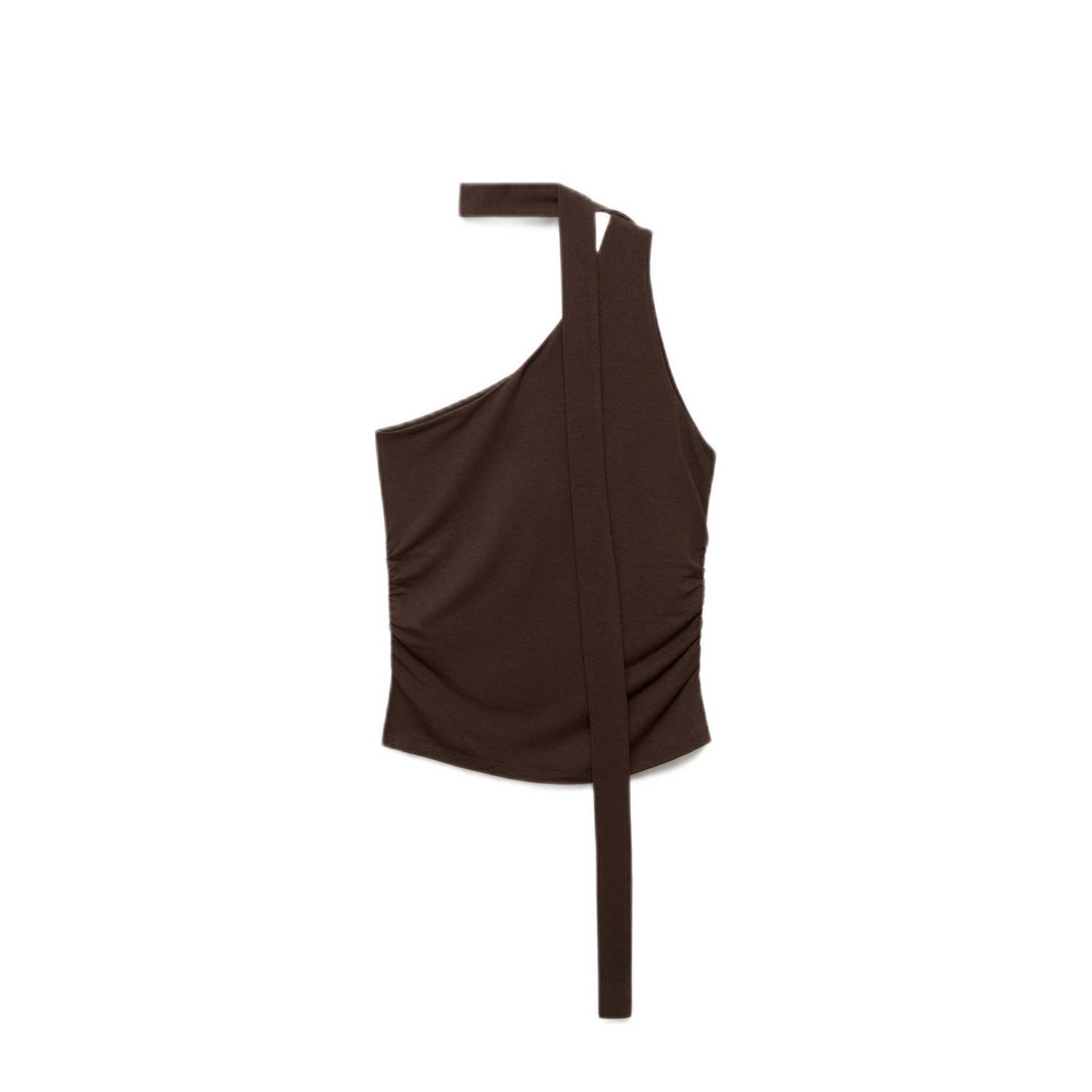 Mango one shoulder top bruin