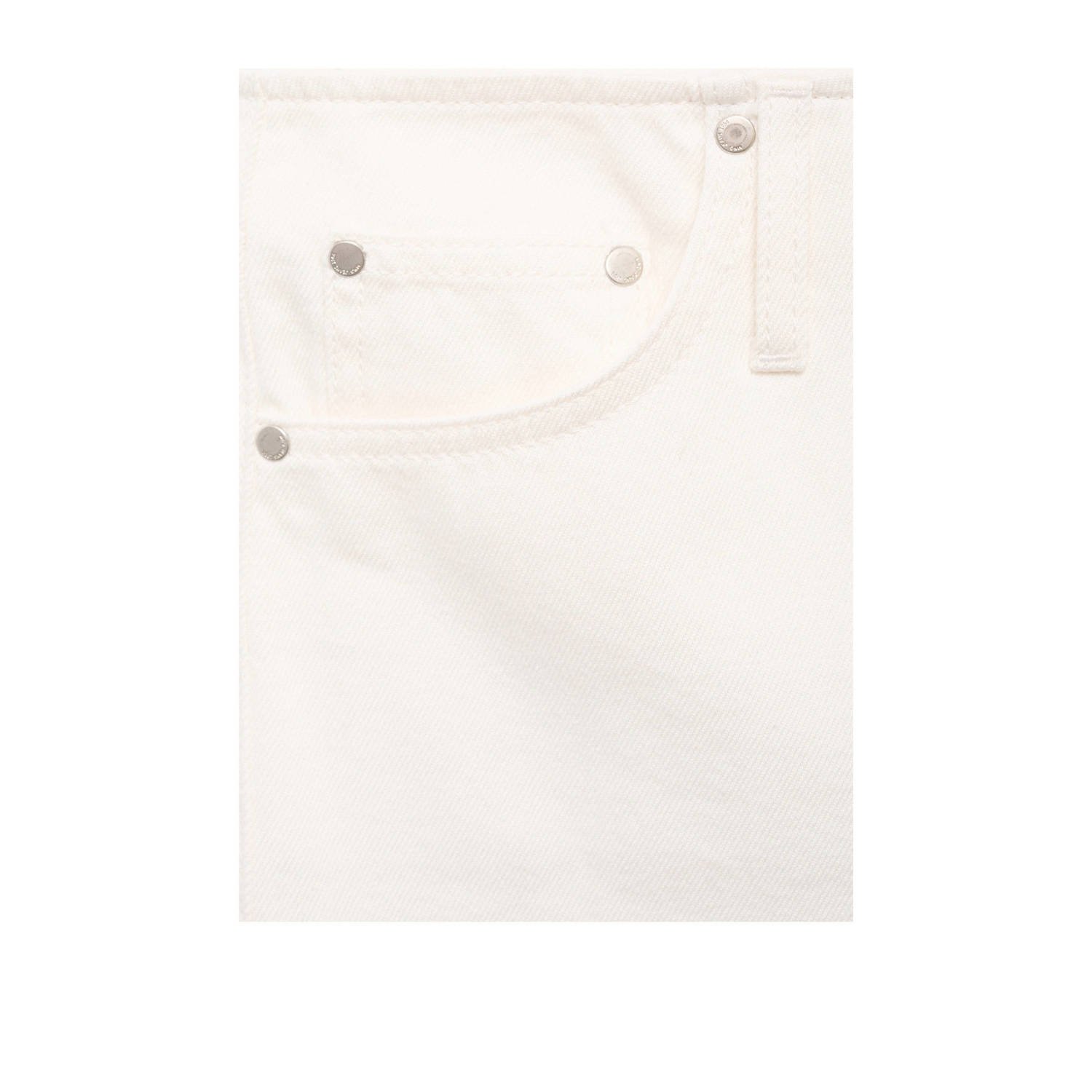 Mango low waist straight leg jeans wit