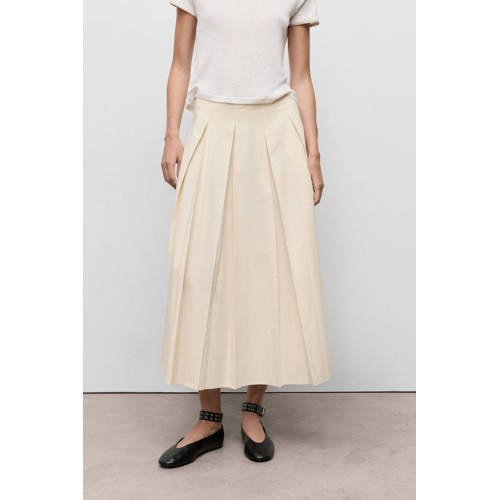 Mango A-lijn rok beige afbeelding