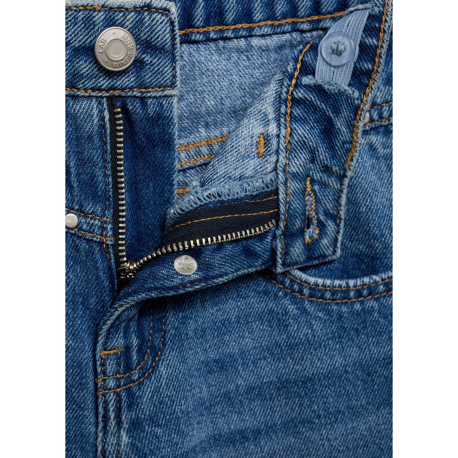 Mango Kids wide leg jeans dark blue denim