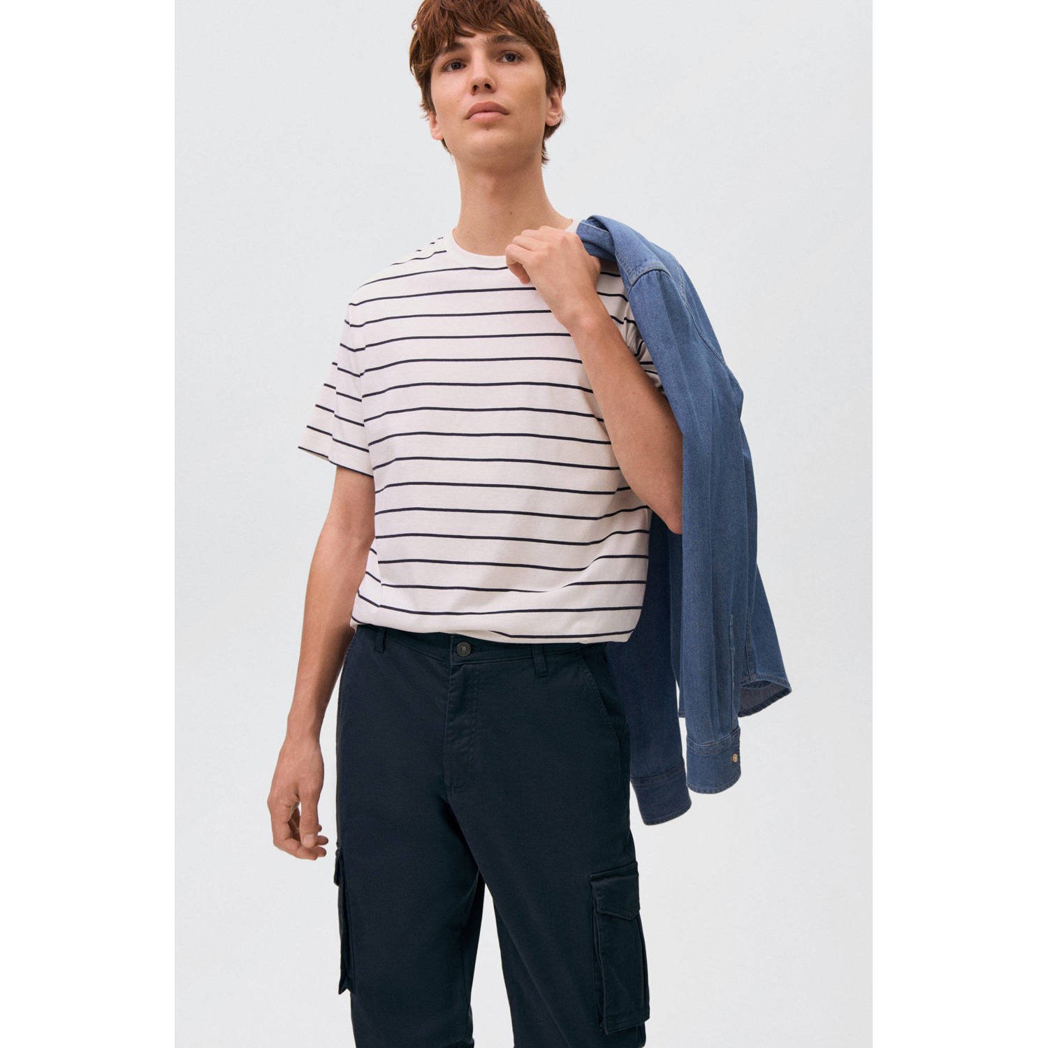 MANGO TEEN cargo broek donkerblauw