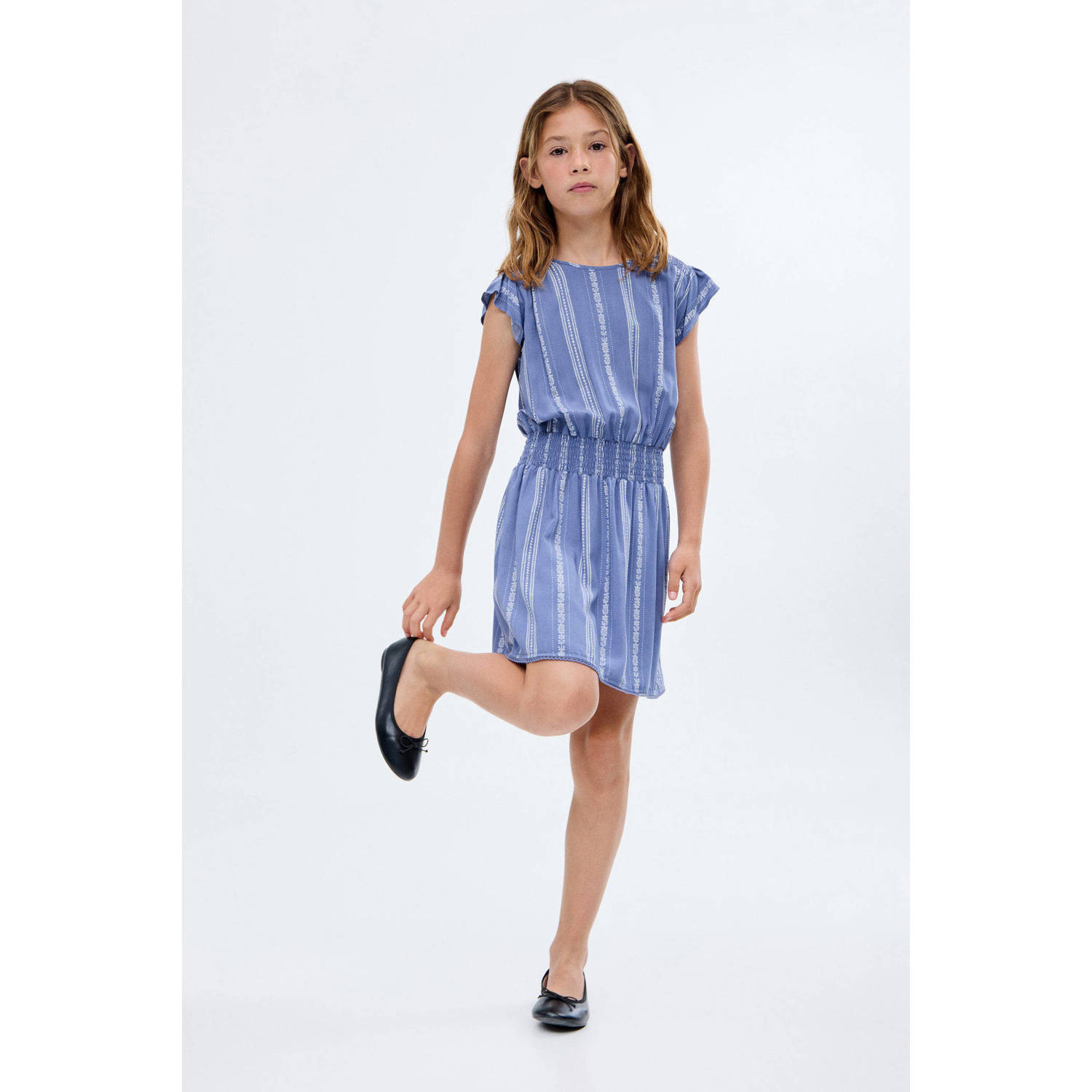 Mango Kids midi jurk blauw