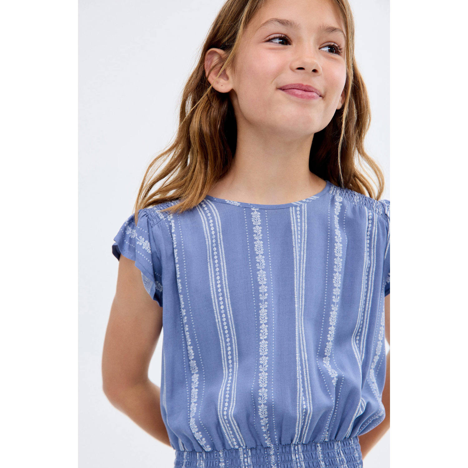 Mango Kids midi jurk blauw