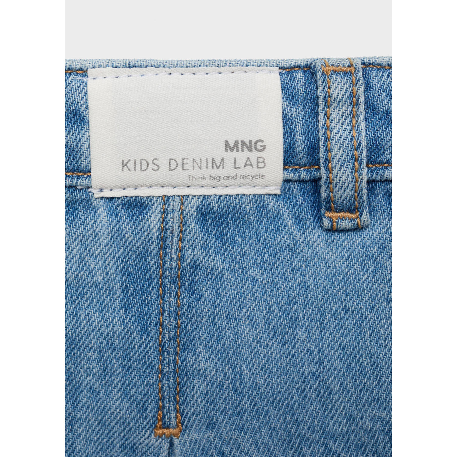 Mango Kids denim spijkerrok light blue denim