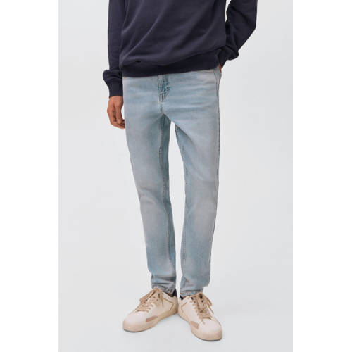 MANGO TEEN waist slim fit jeans light blue denim afbeelding