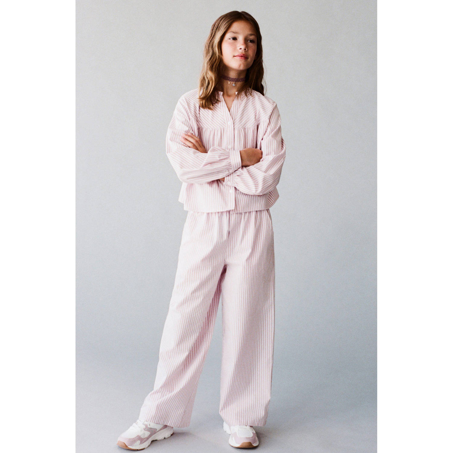 Mango Kids loose casual broek roze